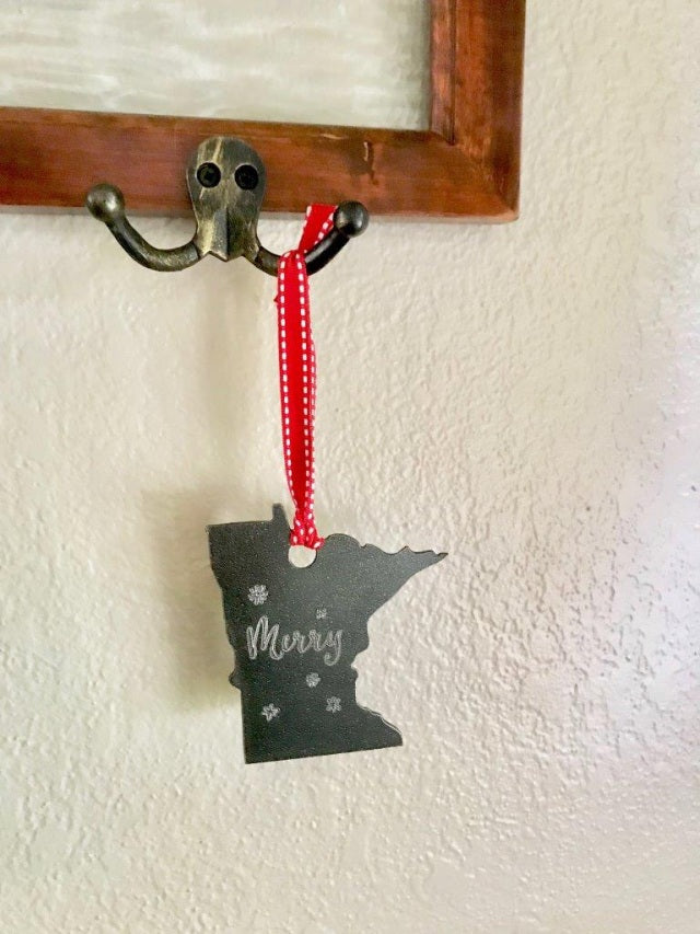 Minnesota Christmas Ornament Steel